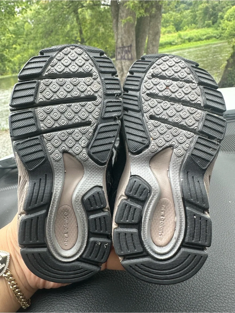New Balance 990 Kids Black and Gray Athletic Sneakers